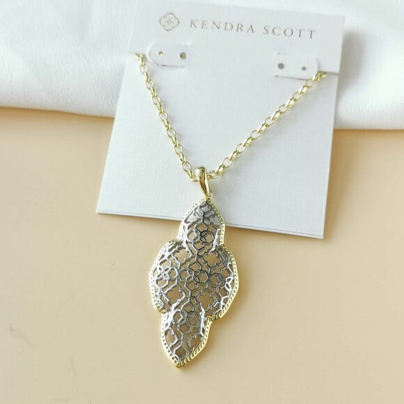 NEW Kendra Scott Abbie Mixed Metal Long Necklace - Picture 1 of 3